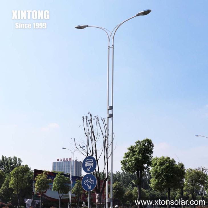 10m Galvanized Steel Post Street Lighting Pole Pipe Welding